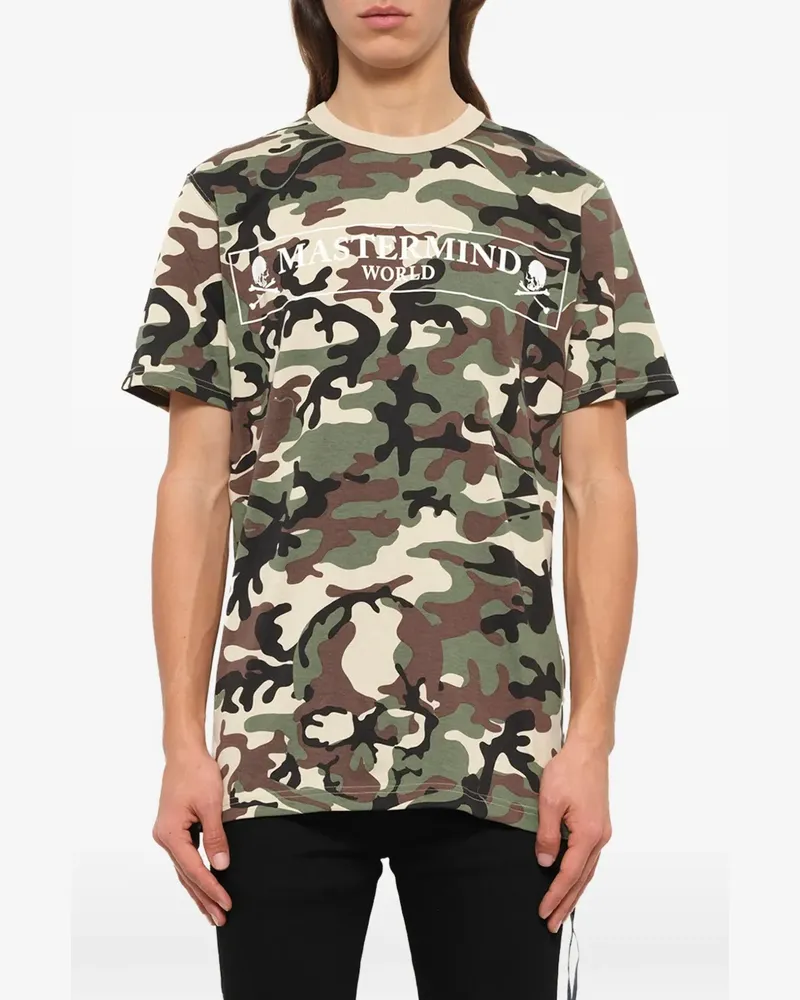 Mastermind Japan T-Shirt mit Camouflage-Print - Grün Grün