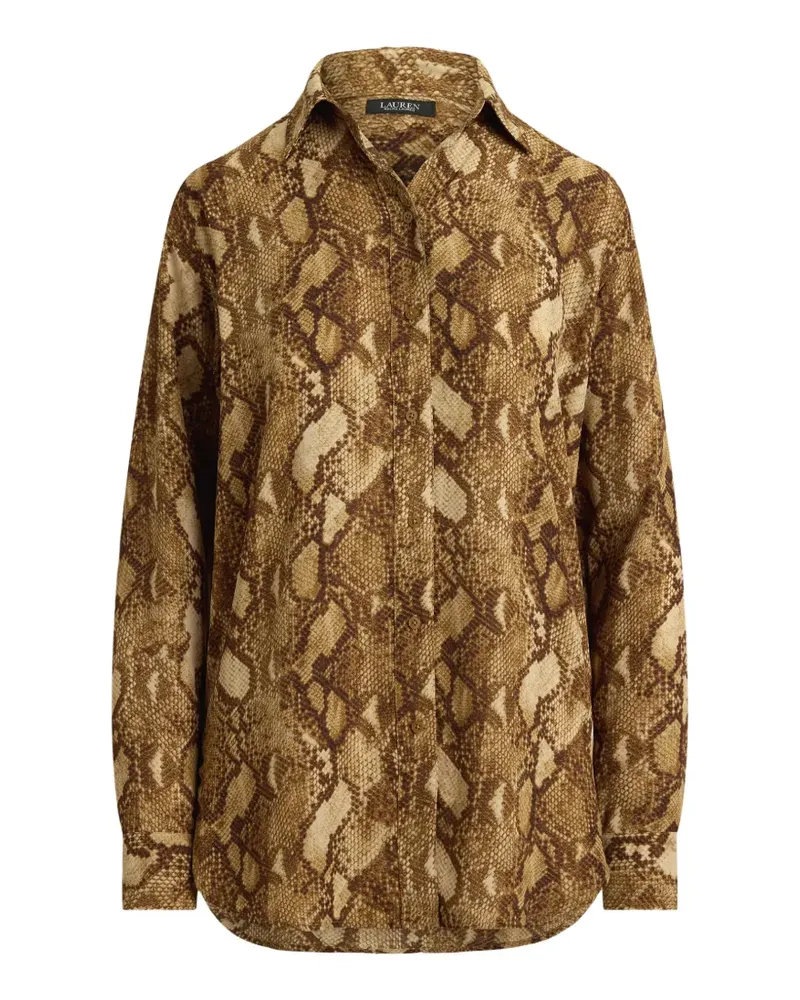 Ralph Lauren Georgette-Hemd mit Python-Print - Braun Braun