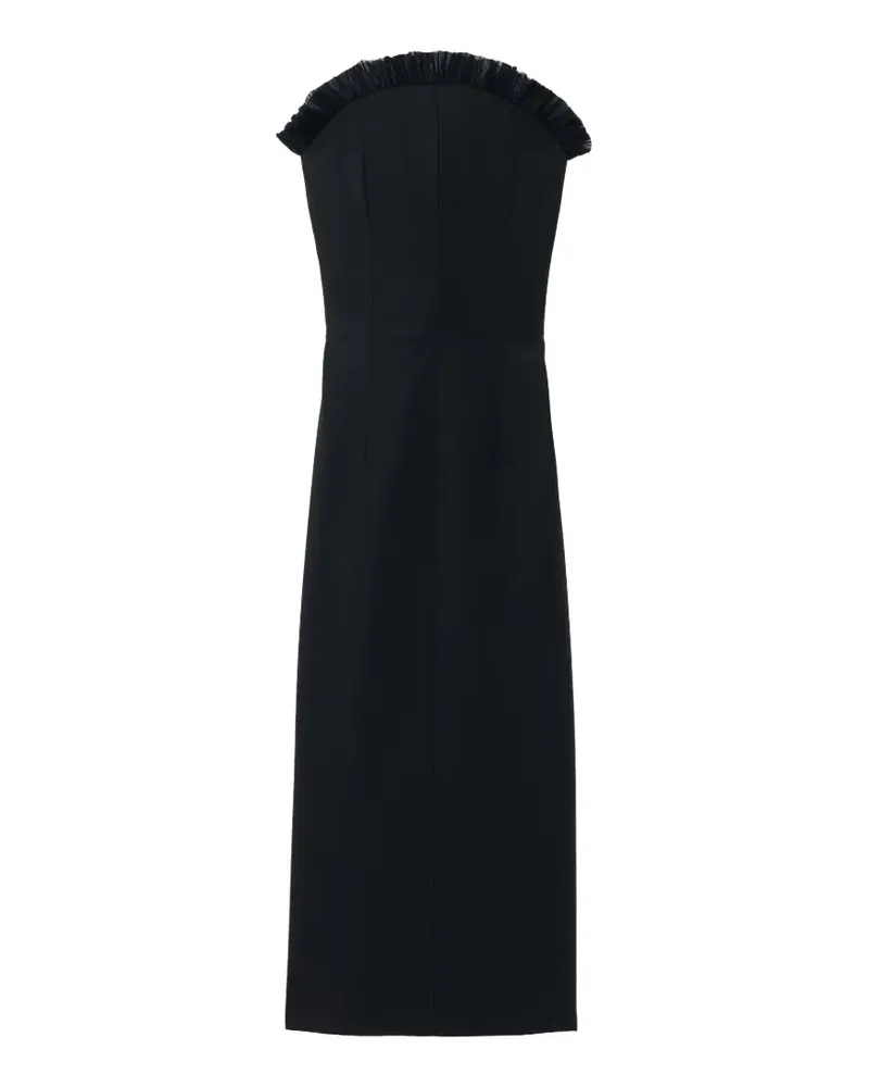 Alexander McQueen ruffled midi dress - Schwarz Schwarz
