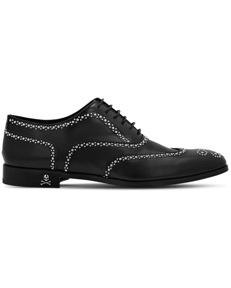 Philipp Plein Schnürschuhe mit Nieten - Schwarz Schwarz