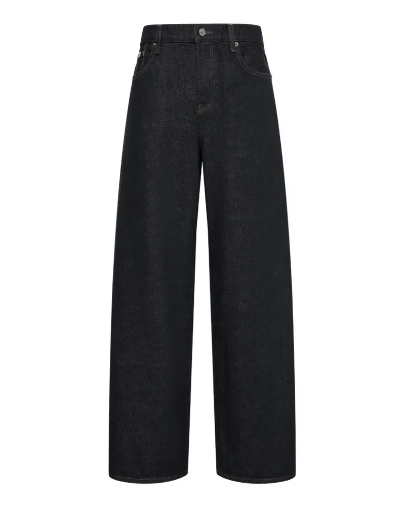Calvin Klein Baggy-Jeans mit Logo-Patch - Blau Blau