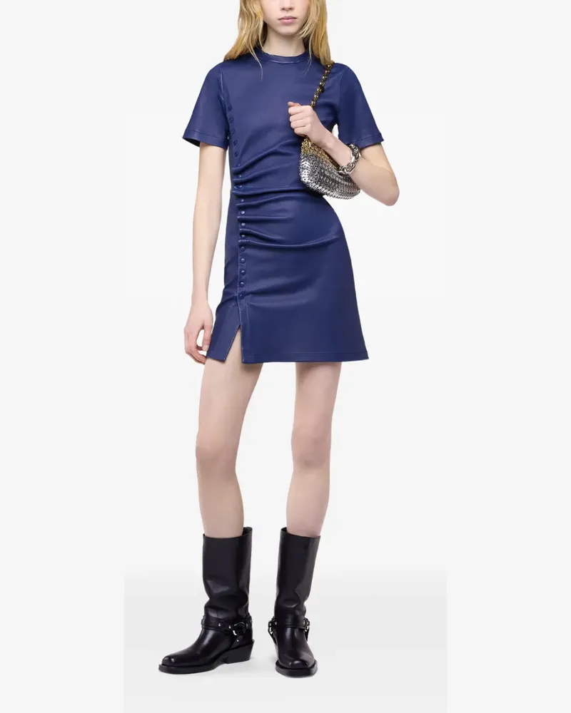 Paco Rabanne Gerafftes Minikleid mit Druckknopf - Blau Blau