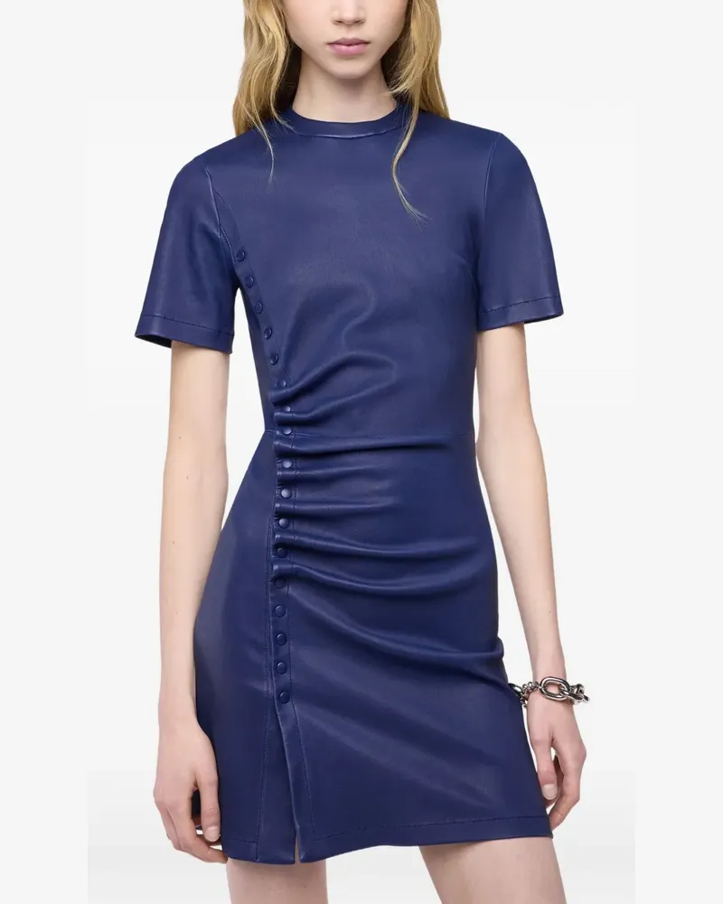 Paco Rabanne Gerafftes Minikleid mit Druckknopf - Blau Blau