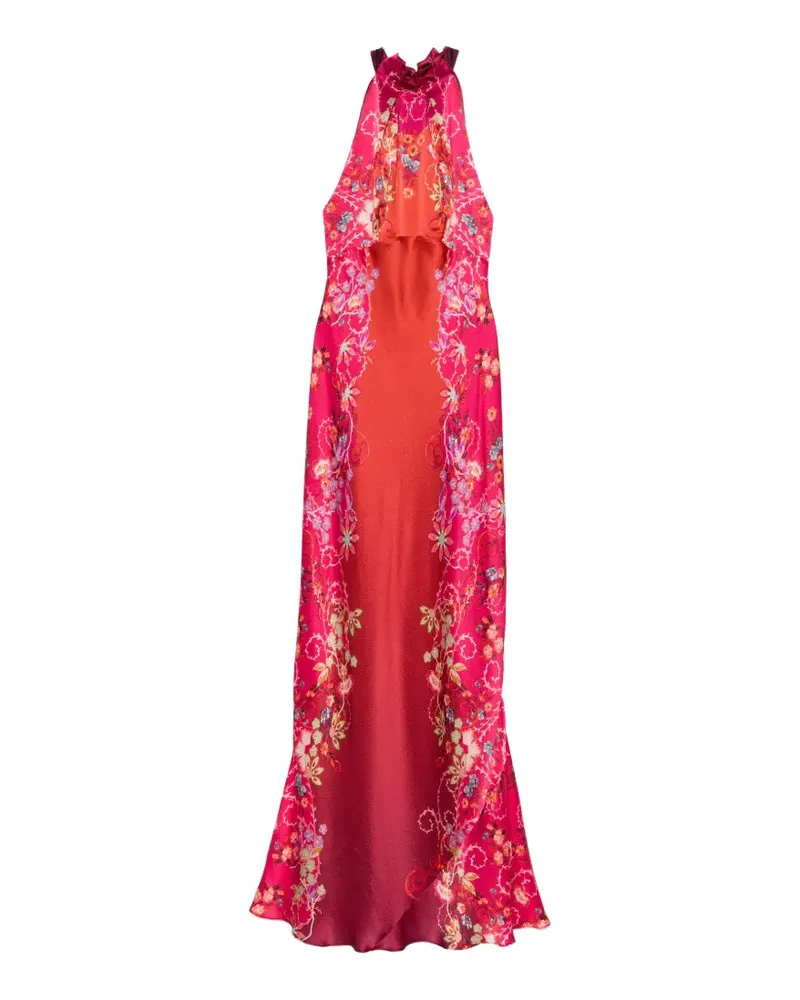 Saloni Michelle floral-print maxi dress - Rot Rot