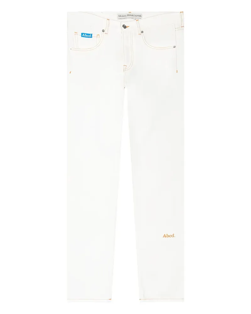Abc. Jeans mit Logo-Stickerei - Weiß Weiß