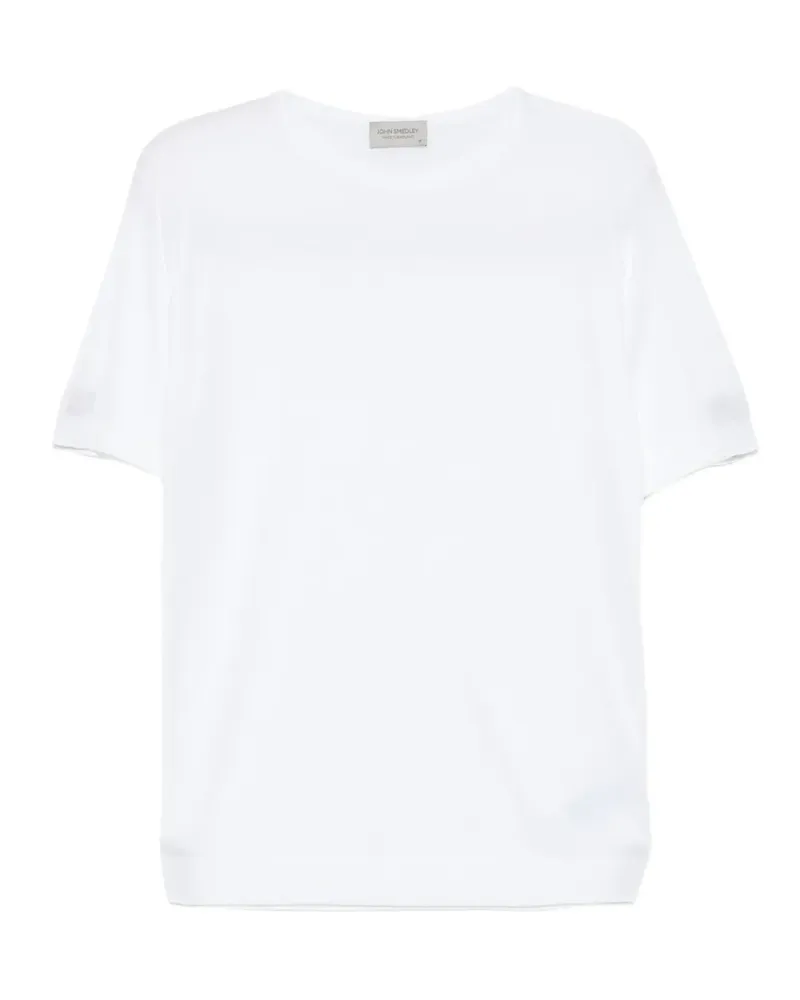 John Smedley Klassisches T-Shirt - Weiß Weiß