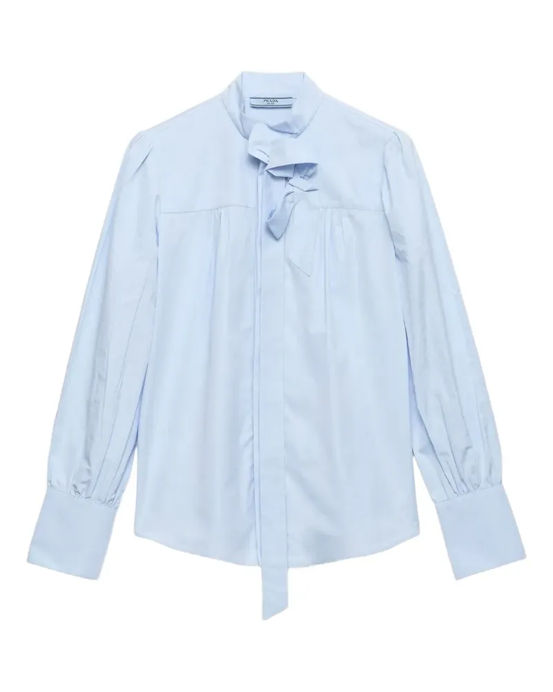 Prada Hemd mit Schleifenkragen - Blau Blau