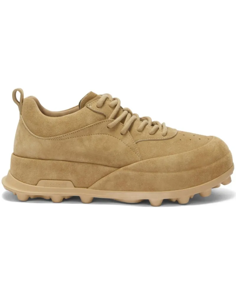Jil Sander Orb Sneakers aus Wildleder - Nude Nude