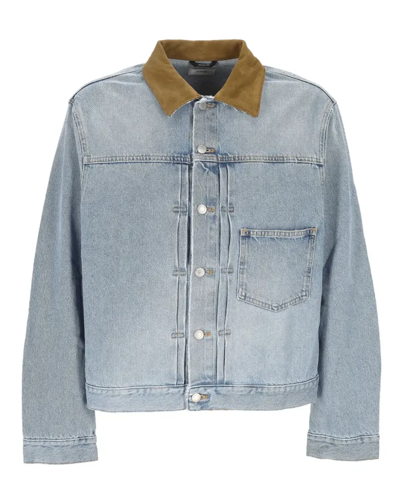 Haikure Jacke mit Cordkragen - Blau Blau