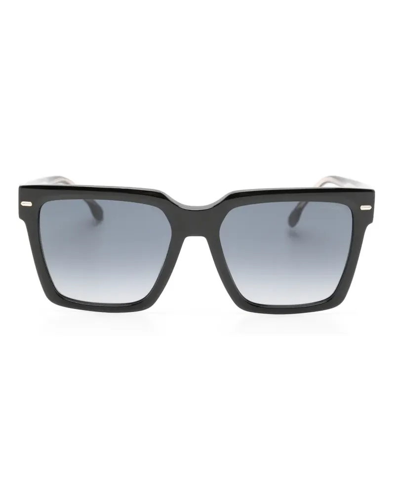 Carrera Sonnenbrille mit eckigem Gestell - Schwarz Schwarz