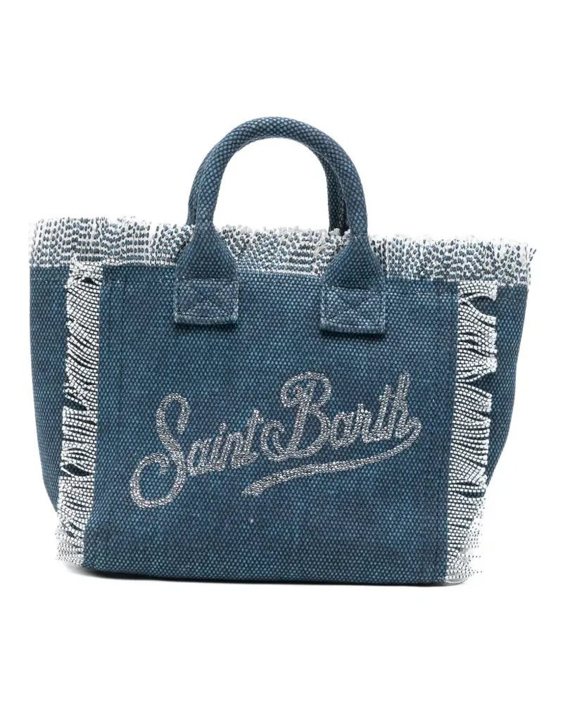 MC2 Saint Barth mini Vanity fringed tote bag - Blau Blau