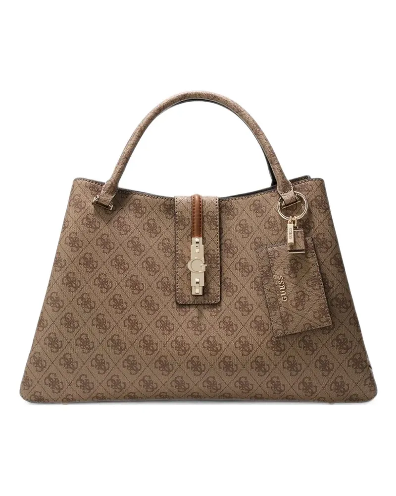 Guess Yvonne Tote Bag mit Logo - Nude Nude