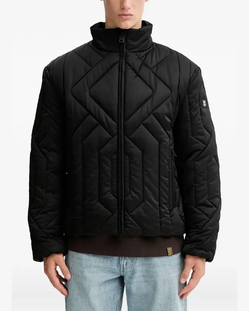 HUGO BOSS quilted zip-fastening jacket - Schwarz Schwarz