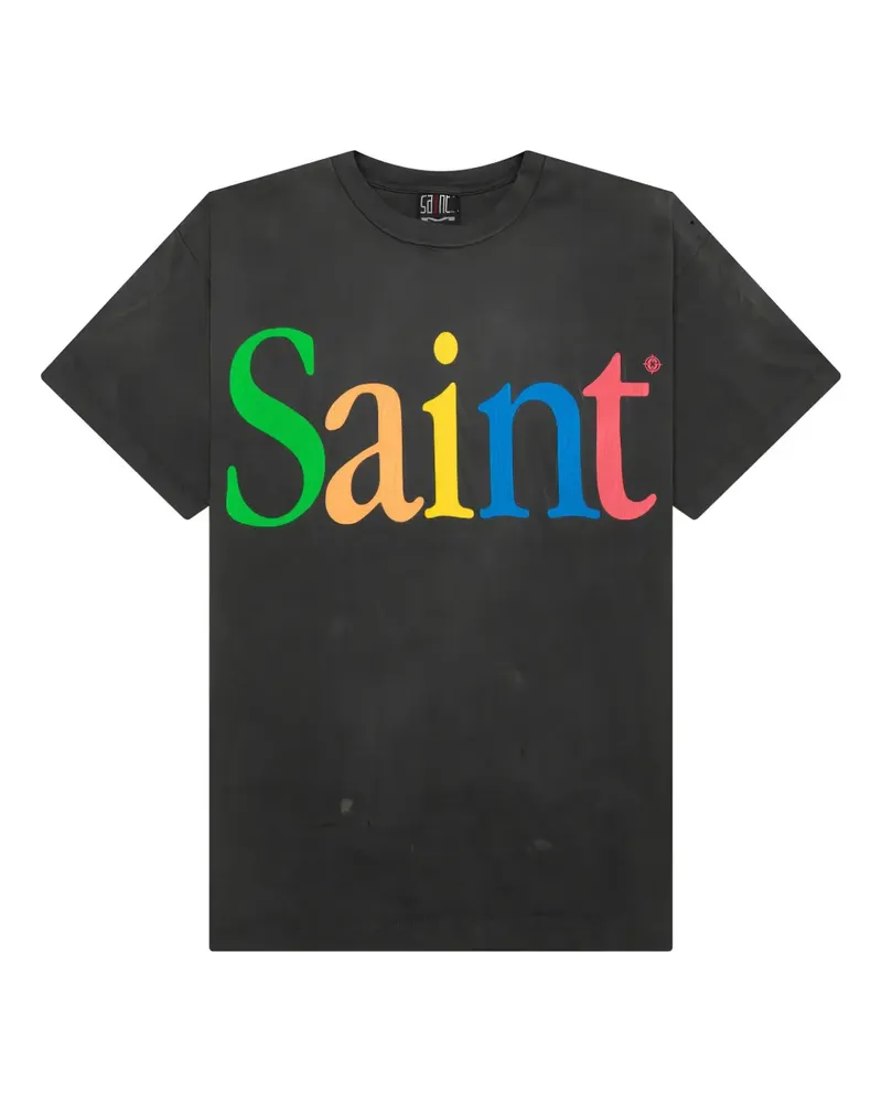 SAINT MXXXXXX T-Shirt mit Logo-Print - Schwarz Schwarz
