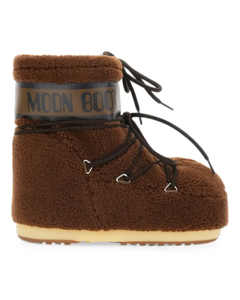 Moon Boot Icon Low Schneestiefel mit Shearling-Effekt - Braun Braun