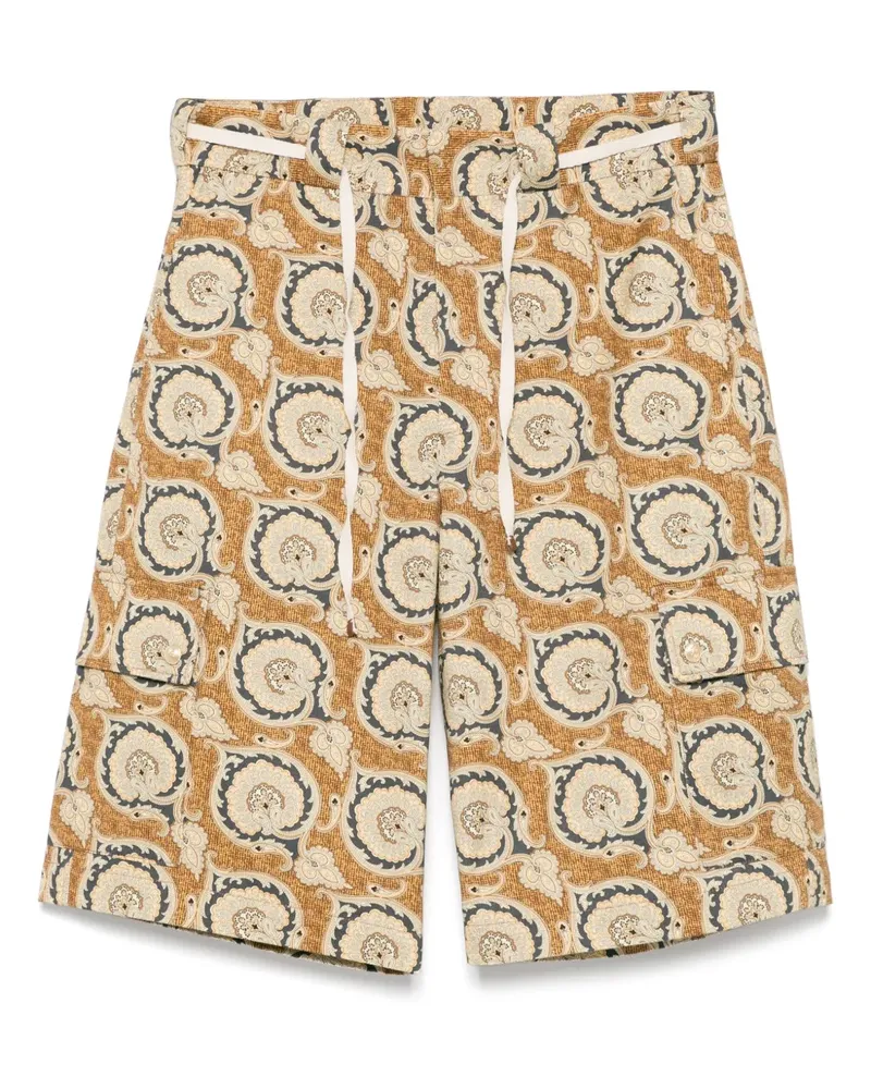 Drôle de Monsieur Le Short Workwear Paisley Shorts - Gelb Gelb