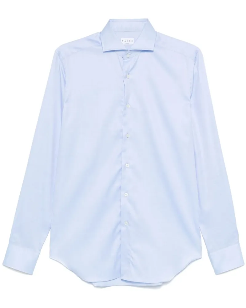 XACUS Hemd aus Popeline - Blau Blau