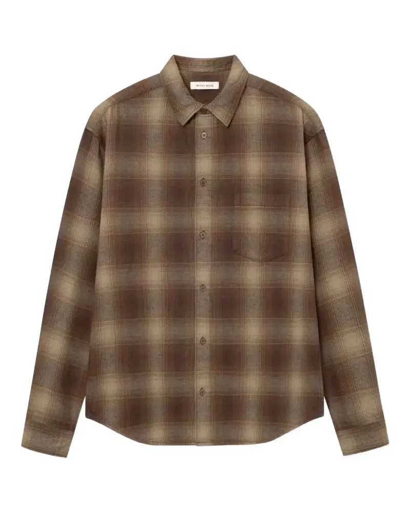 Wood Wood WWCarter check-pattern shirt - Braun Braun