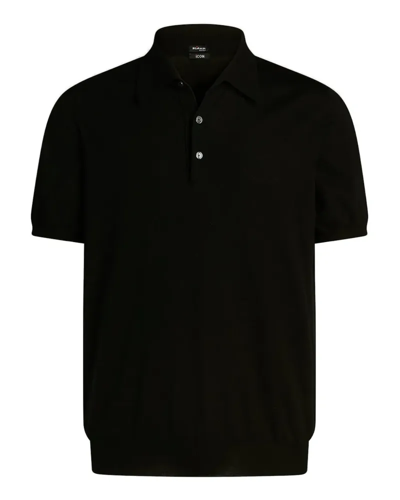 Kiton Kurzärmeliges Poloshirt - Schwarz Schwarz