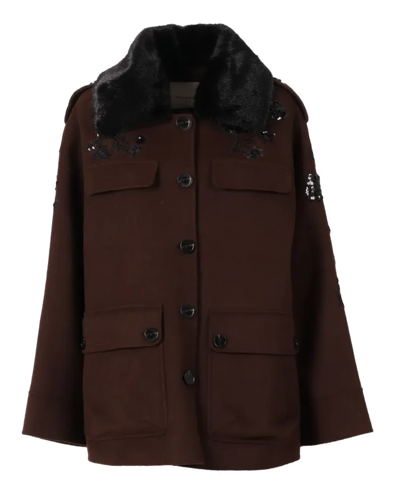 Ermanno Scervino button-up coat - Braun Braun