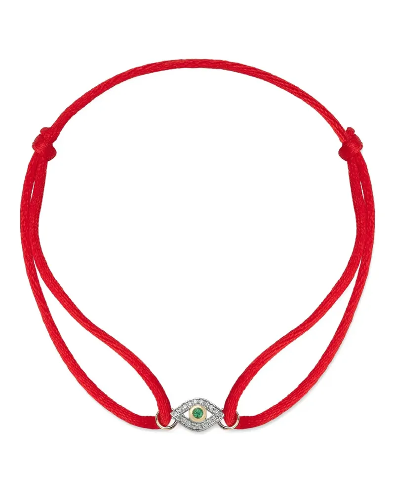 MATEO 14kt Goldarmband mit Smaragd und Diamanten - Silber Silber