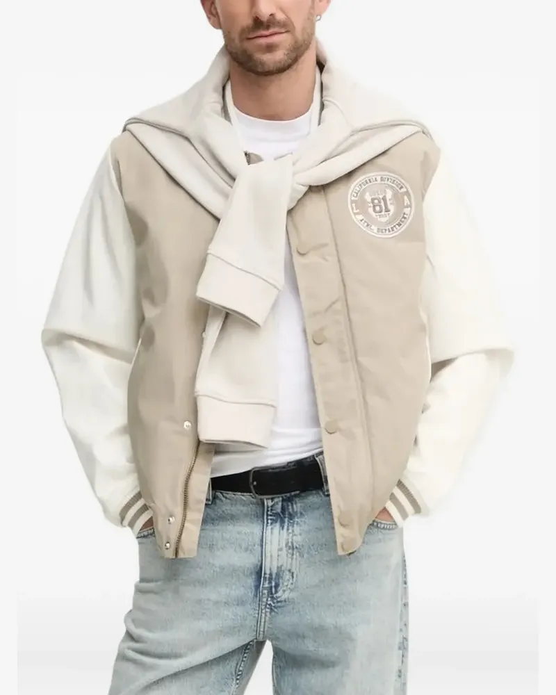 Guess Bestickte Baseballjacke - Nude Nude