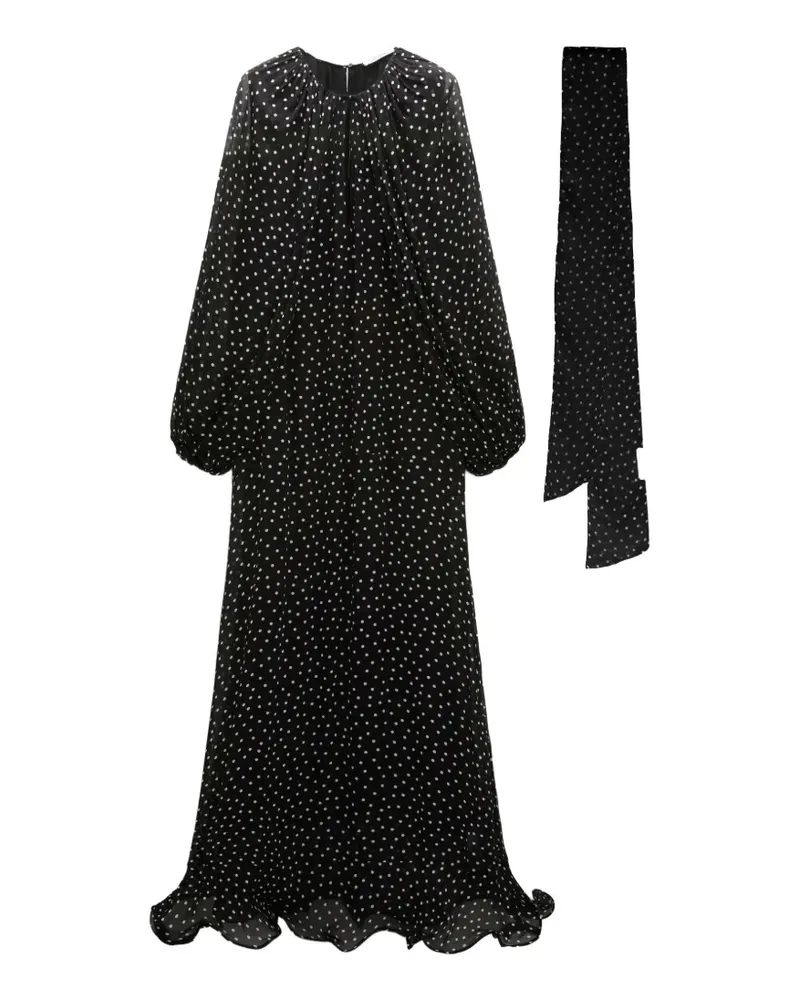 Dorothee Schumacher Dancing Dots long-sleeve maxi dress - Schwarz Schwarz