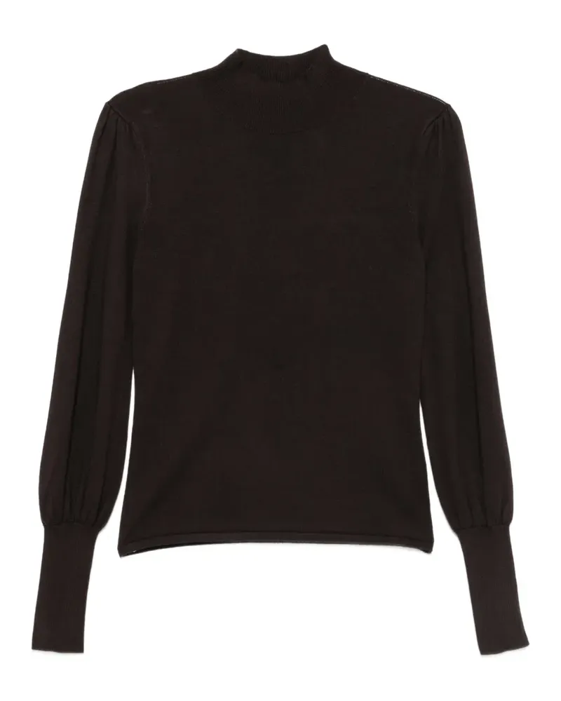 ANDIATA Pullover mit Puffärmeln - Braun Braun