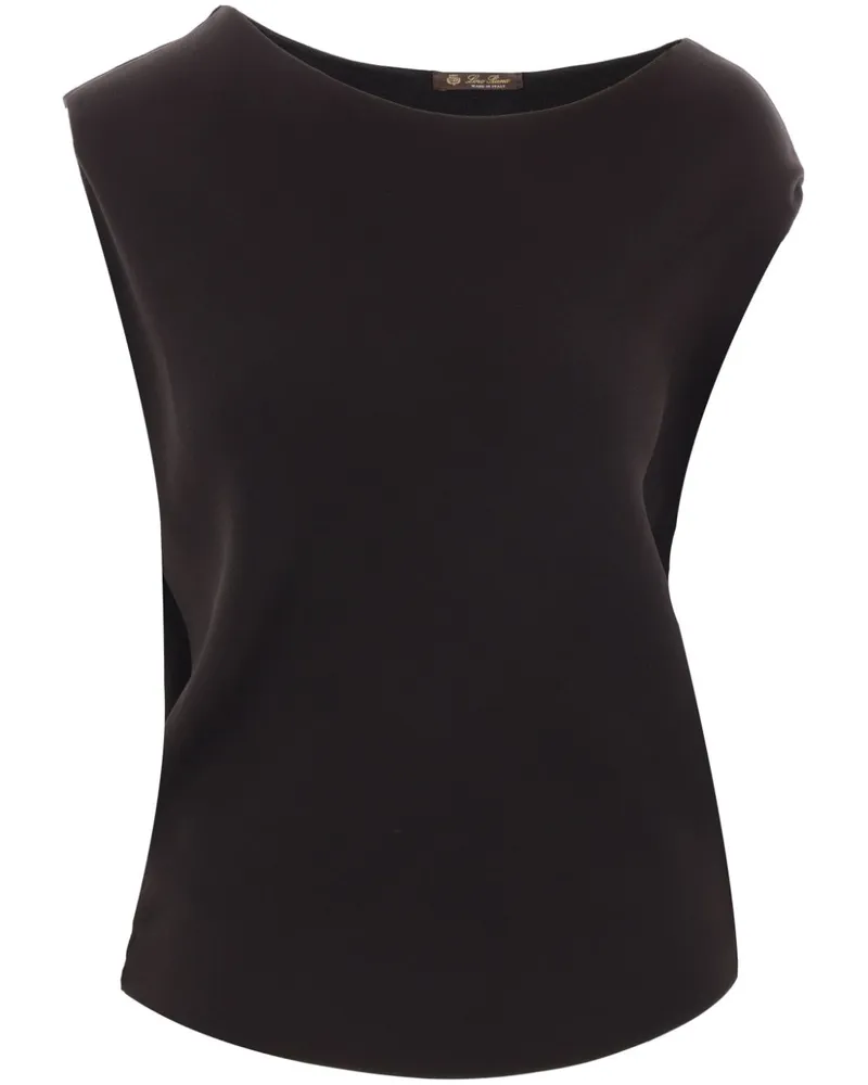 Loro Piana Asymmetrisches T-Shirt - Schwarz Schwarz