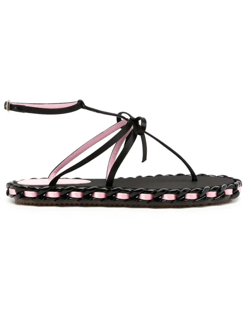 Giambattista Valli Sandalen mit Kettendetail - Schwarz Schwarz