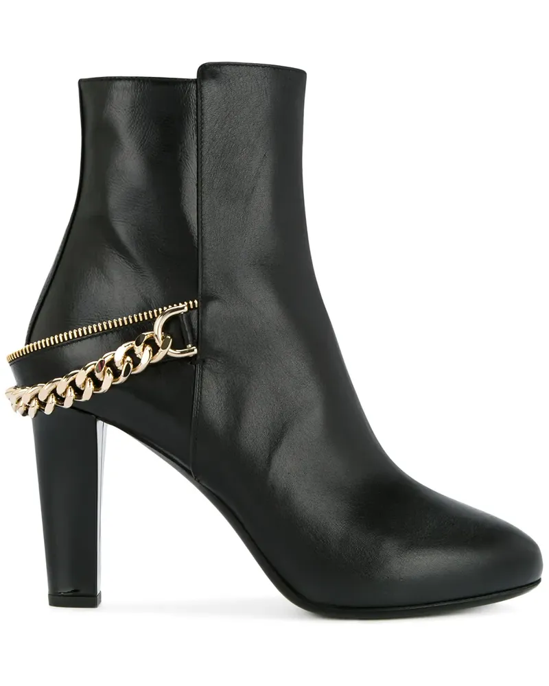 Lanvin Stiefeletten mit Kettendetail - Schwarz Schwarz