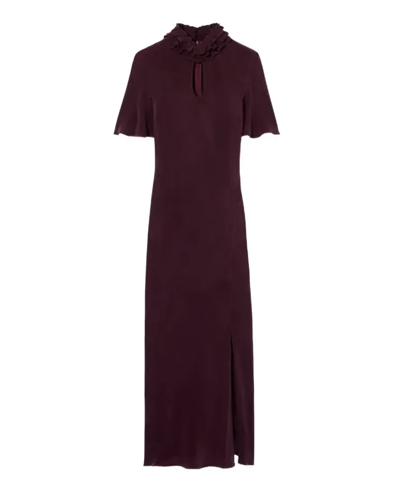 Claudie Pierlot Midikleid mit Rüschenkragen - Violett Violett