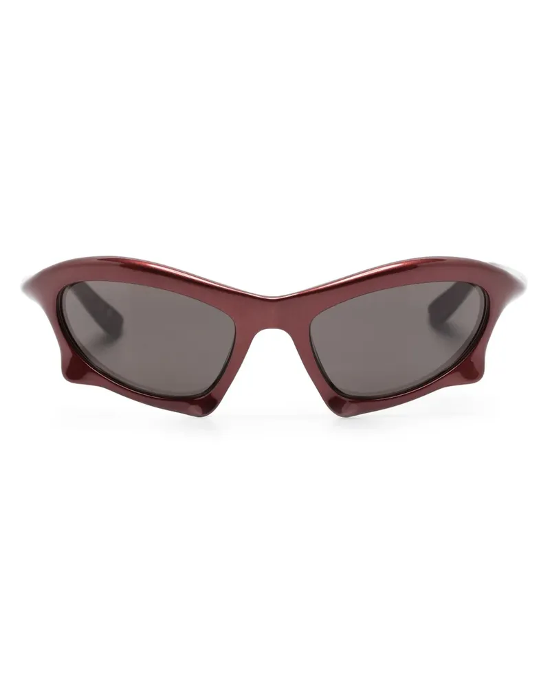 Balenciaga Bar Sonnenbrille mit eckigem Gestell - Rot Rot