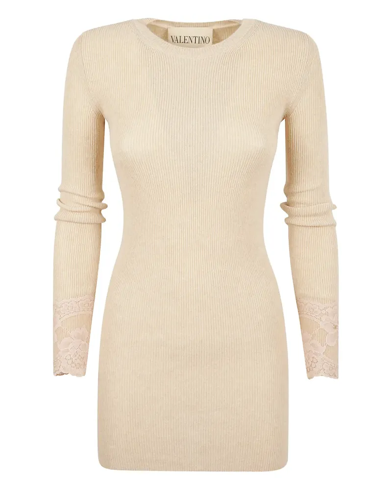 Valentino Garavani long-sleeve mini dress - Nude Nude