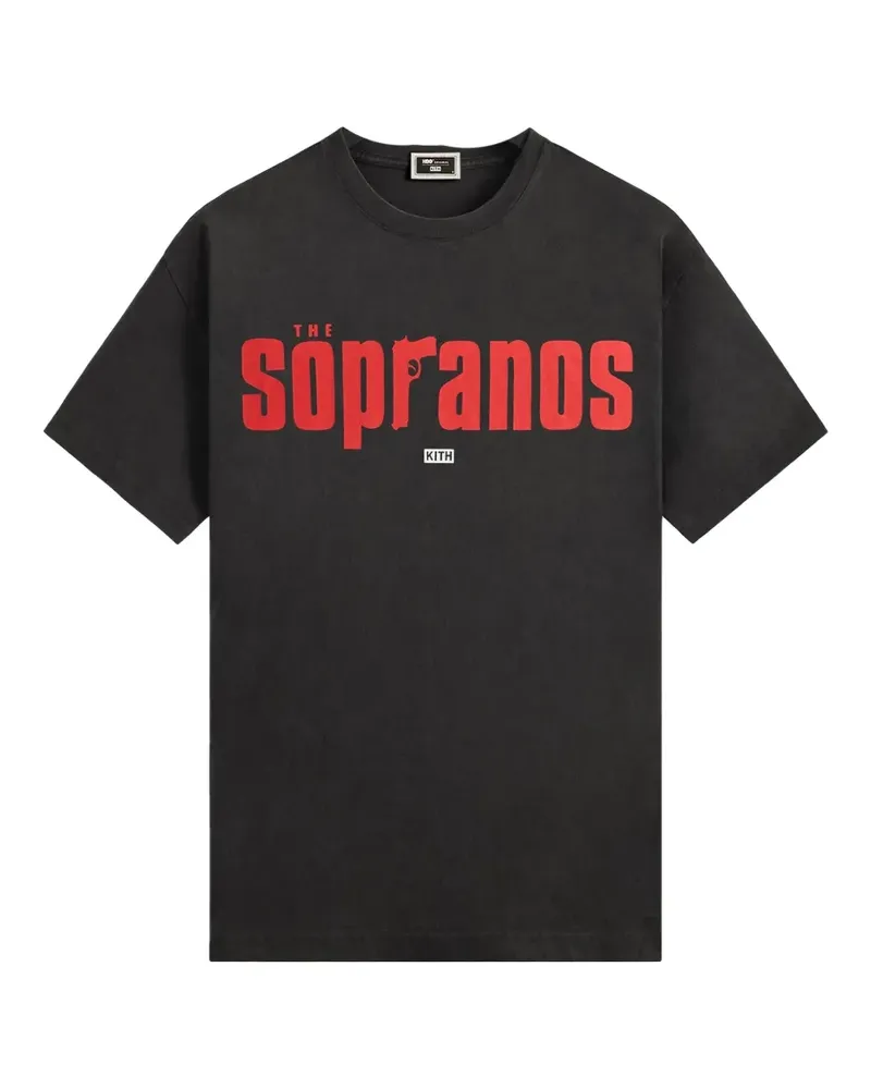 KITH x The Soprano T-Shirt mit Logo - Schwarz Schwarz