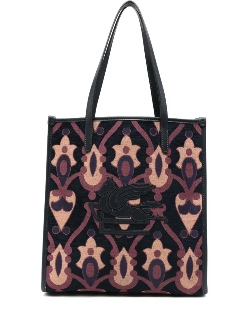 Etro Tote Bag mit Pegaso-Motiv - Blau Blau