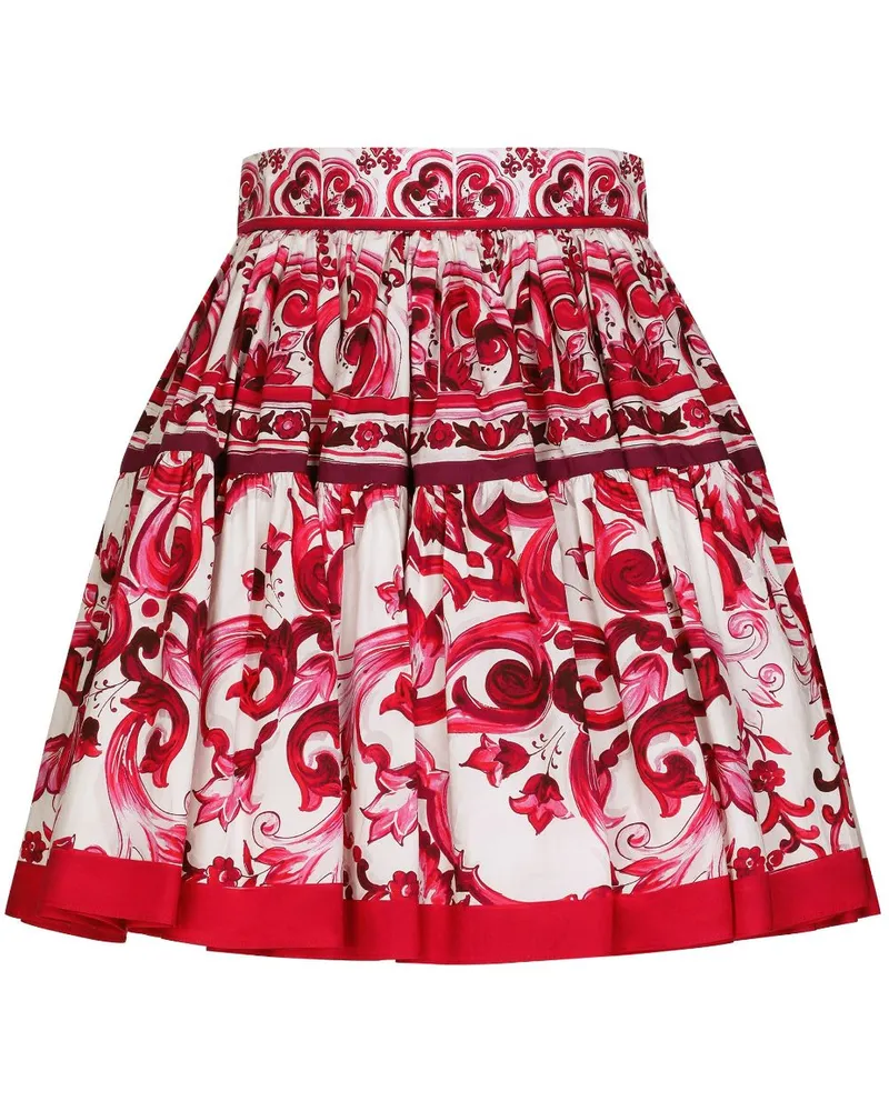 Dolce & Gabbana Maxirock mit Majolica-Print - Rot Rot