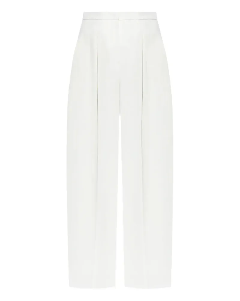 Max Mara Plissierte Hose - Weiß Weiß