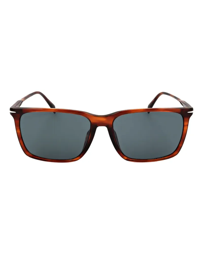 EYEWEAR by DAVID BECKHAM Eckige Sonnenbrille in Schildpattoptik - Braun Braun