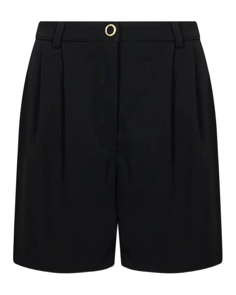Alessandra Rich Shorts mit Falten - Schwarz Schwarz