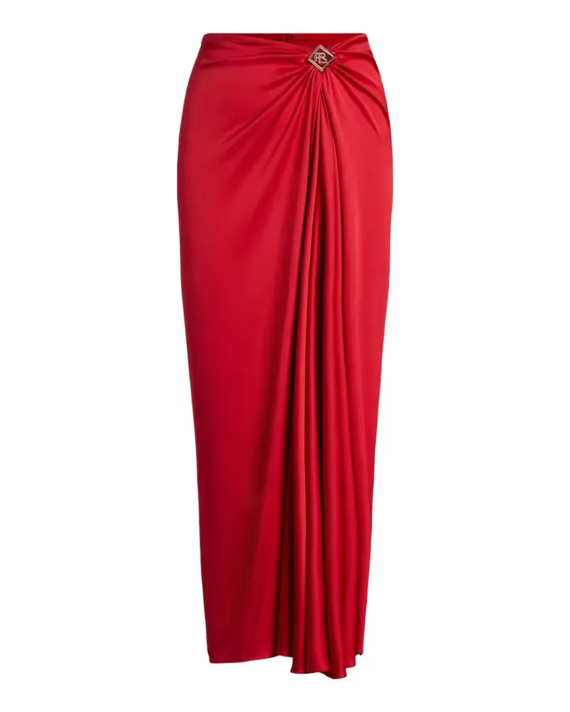 Ralph Lauren Margarethe Midirock mit drapierter Schnalle - Rot Rot