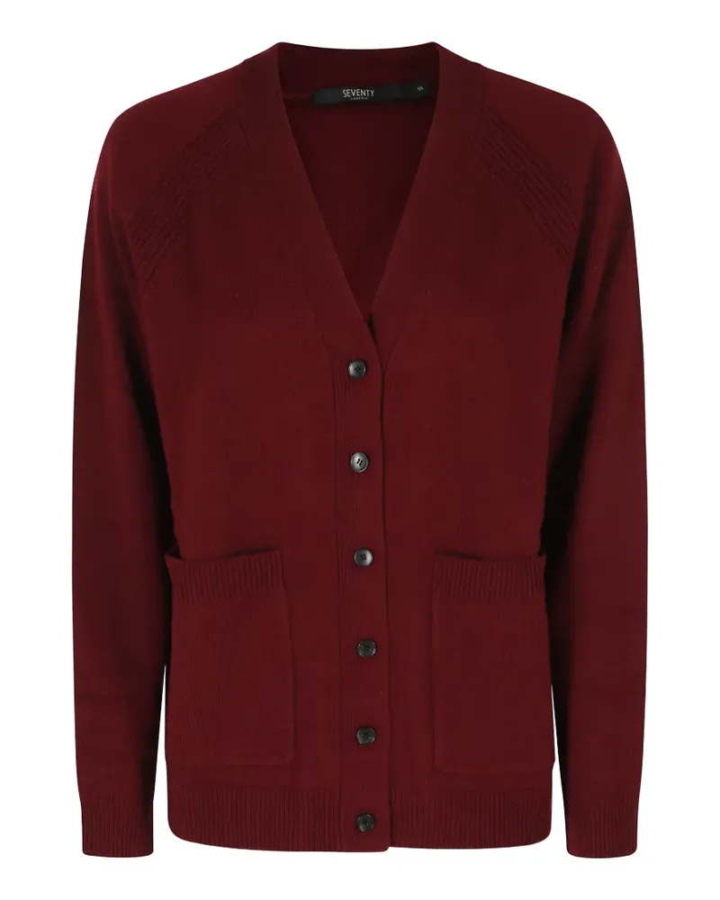 Seventy Cardigan mit V-Ausschnitt - Rot Rot