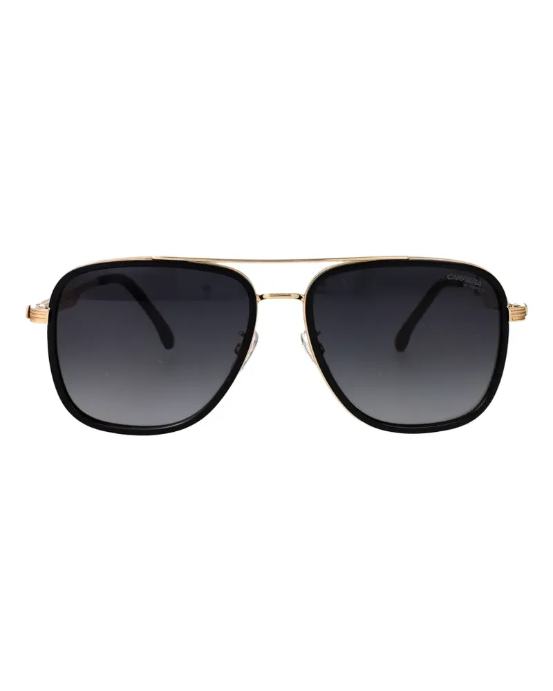 Carrera Pilotenbrille mit Doppelsteg - Schwarz Schwarz