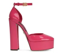 Plateau-Pumps aus Lackleder 145mm - Rosa