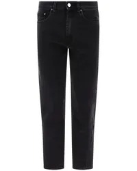 Totême Gerade Cropped-Jeans Schwarz