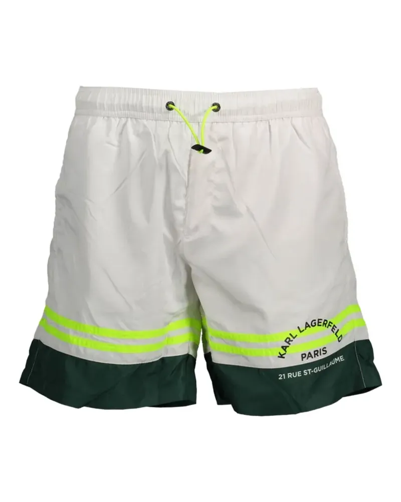 Karl Lagerfeld logo-print swim shorts - Weiß Weiß