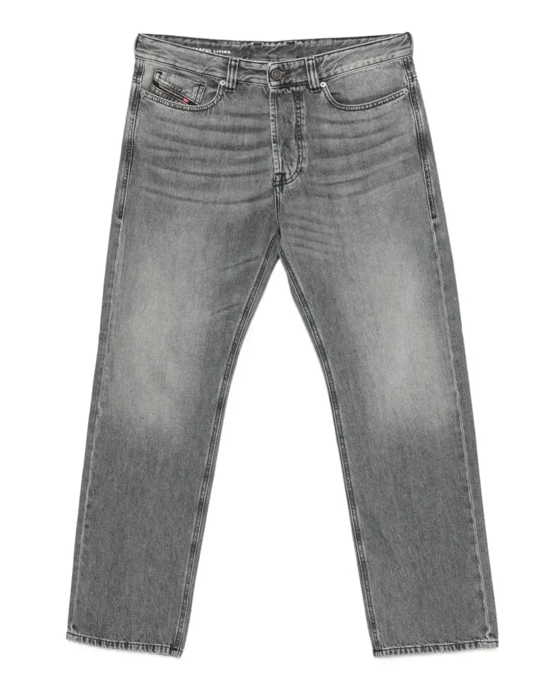 Diesel Ausgeblichene Straight-Leg-Jeans - Grau Grau