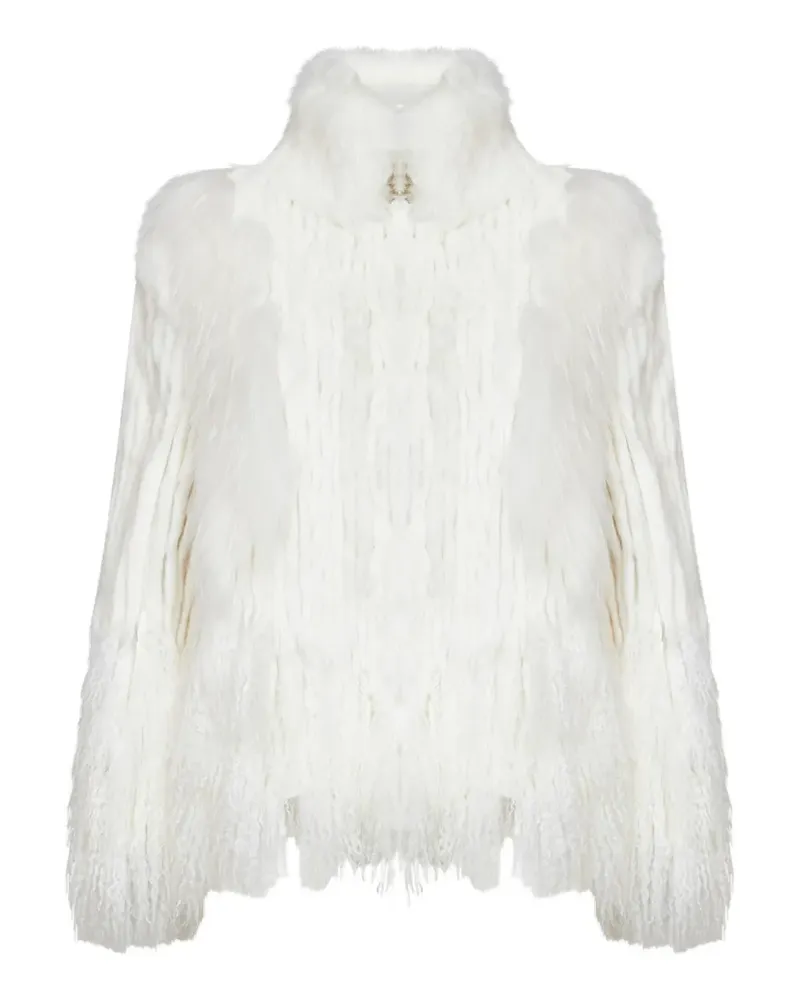 P.A.R.O.S.H. P.A.R.O H. high-neck textured-finish jacket - Weiß Weiß