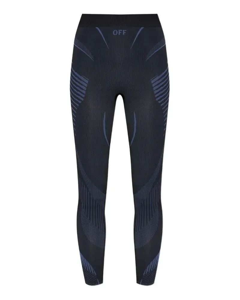 OFF-WHITE logo-embellishment leggings - Schwarz Schwarz