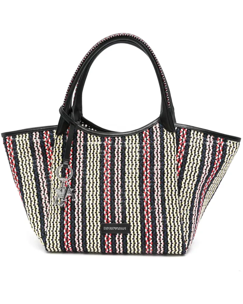 Emporio Armani Gewebte Tote Bag - Schwarz Schwarz